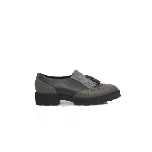 Cerruti 1881 Gray Cowhide Women Loafer