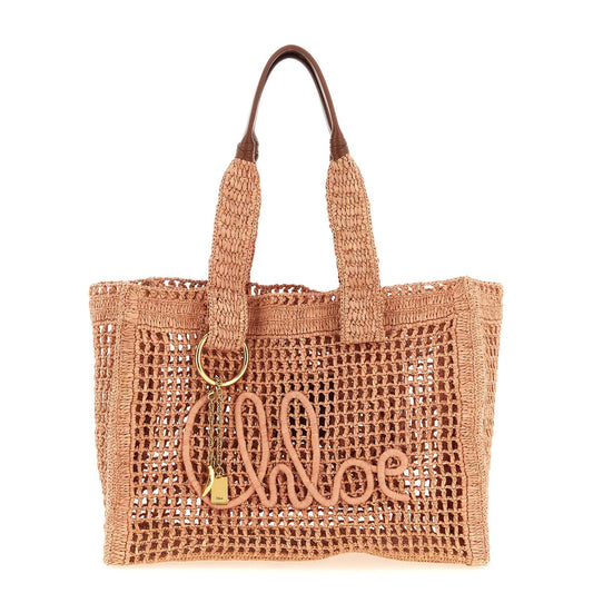 Chloé Multicolor Raffia Tote Bag