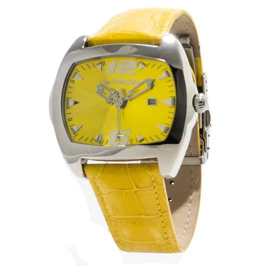 Chronotech Yellow Leather Dress Watch Chronotech