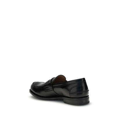 Church's Black Calf Leather Bos Taurus Slip-On Loafers Church's