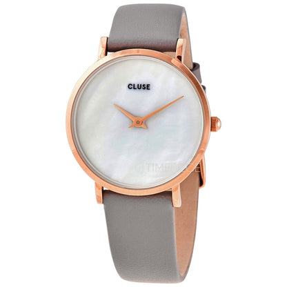 Cluse Gray Leather Dress Watch Cluse