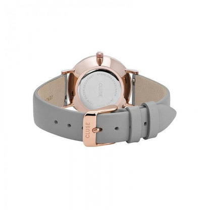 Cluse Gray Leather Dress Watch Cluse