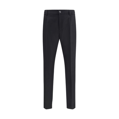Cruna Black Fleece Wool Dress Pants Cruna
