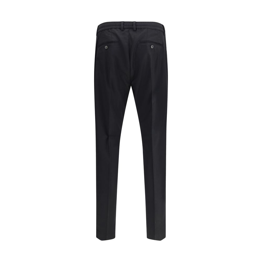 Cruna Black Fleece Wool Dress Pants Cruna