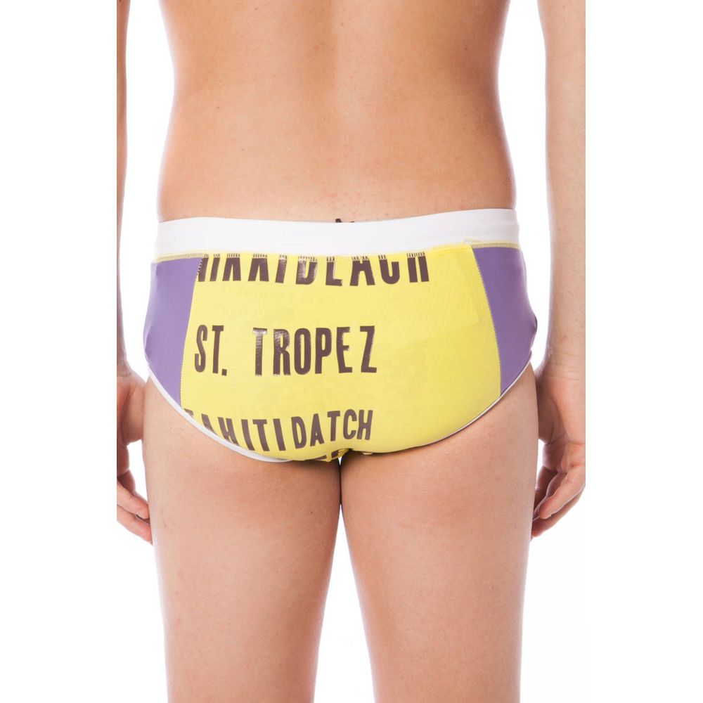 Datch Giallo Poliammide Men Swim Brief Datch