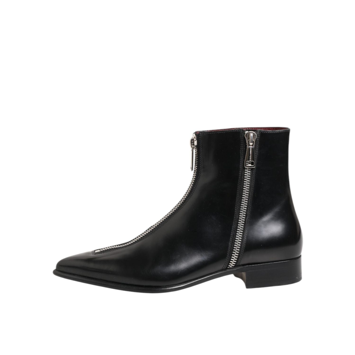 Dolce & Gabbana Black Calfskin Leather Men SHORT Boots Shoes