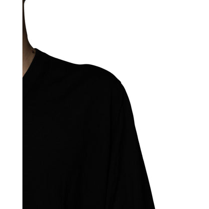 Dolce & Gabbana Black Camouflage V-neck Pullover Sweater