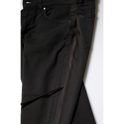 Dolce & Gabbana Black Cotton Skinny Mid Waisted Denim Jeans