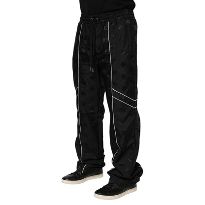 Dolce & Gabbana Black Cotton Straight Jogger Sweatpants Pants