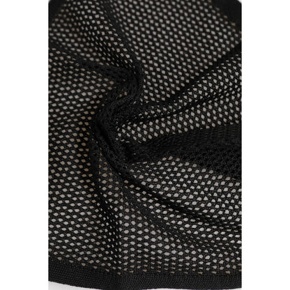 Dolce & Gabbana Black Patterned Cotton Square Foulard Scarf