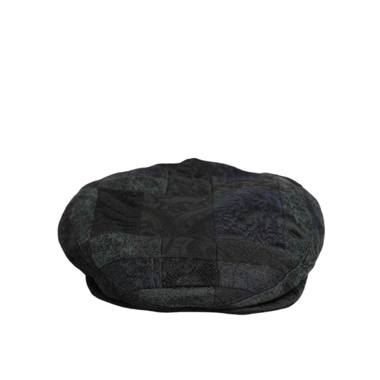 Dolce & Gabbana Black Polyester Newsboy Men Cloth Capello Hat Dolce & Gabbana