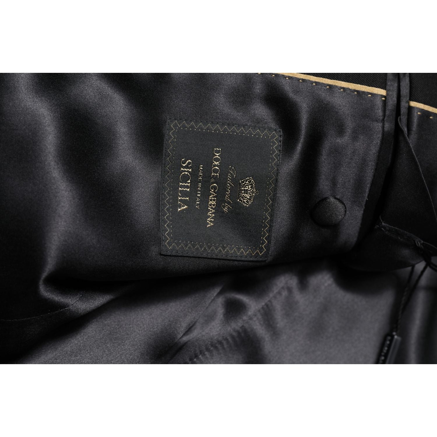 Dolce & Gabbana Black SICILIA CrystalEmbellished Coat Blazer