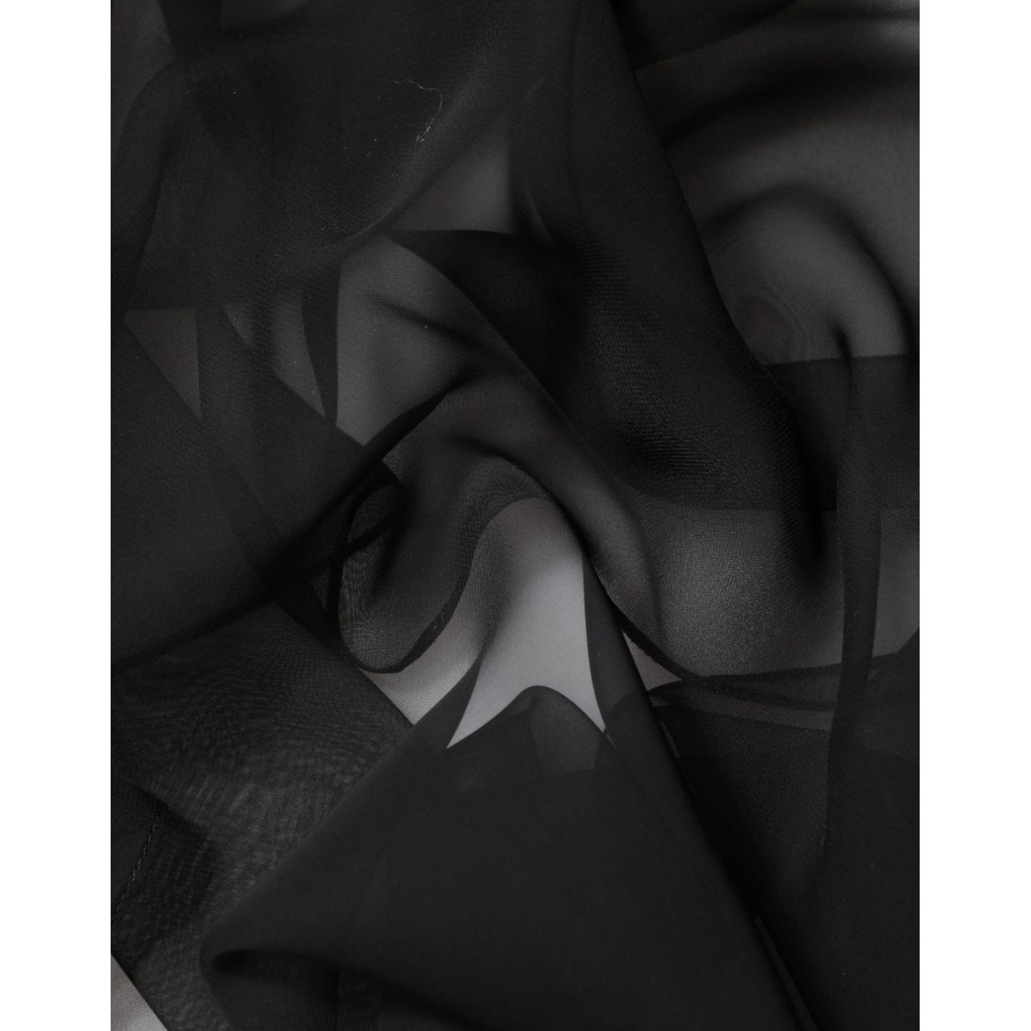 Dolce & Gabbana Black See Through Silk Chiffon Lace Blouse Top