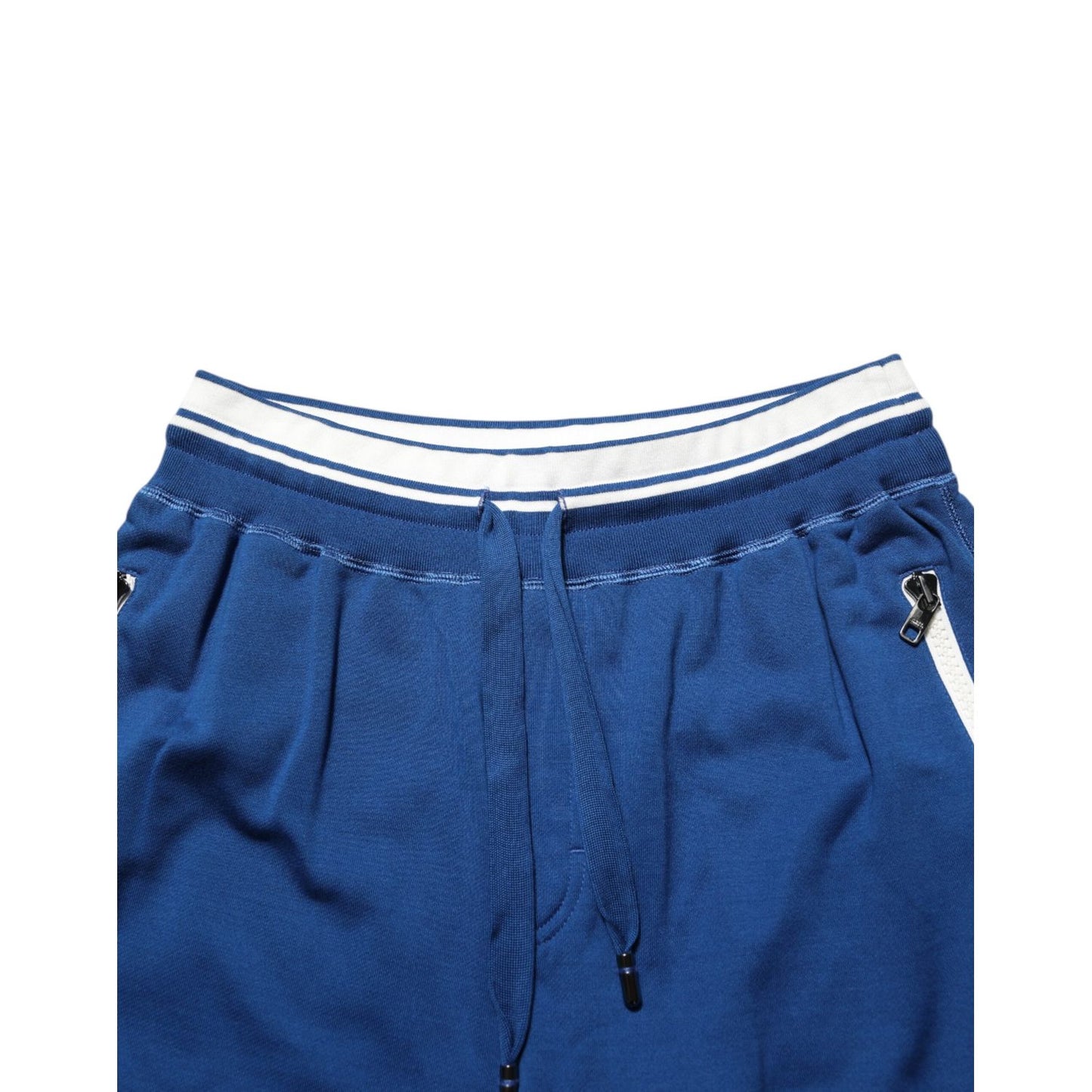 Dolce & Gabbana Blue Cotton Blend Bermuda Sweatpants Shorts