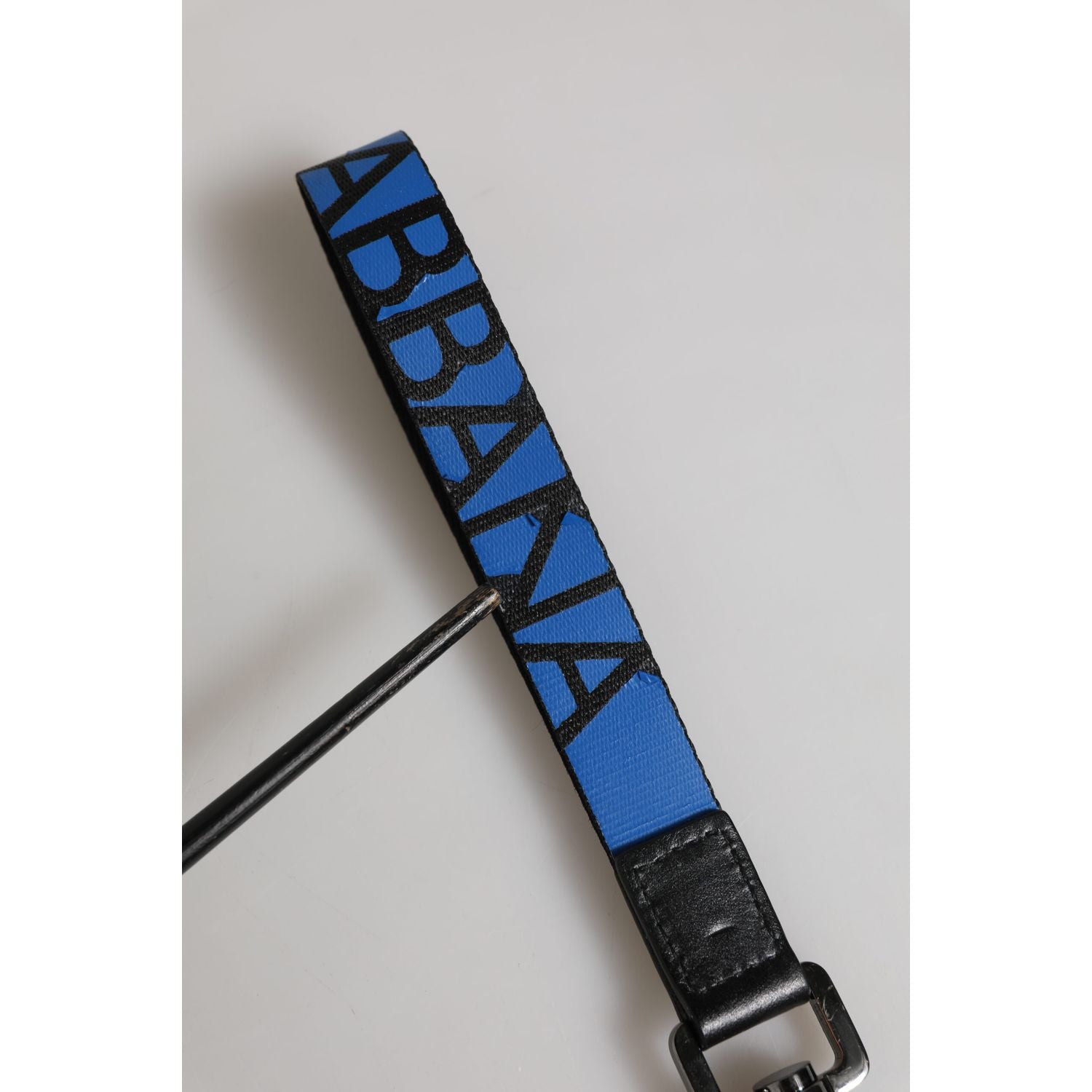 Dolce & Gabbana Blue Nylon Logo DG Crown Men's Holder Keychain Keyring