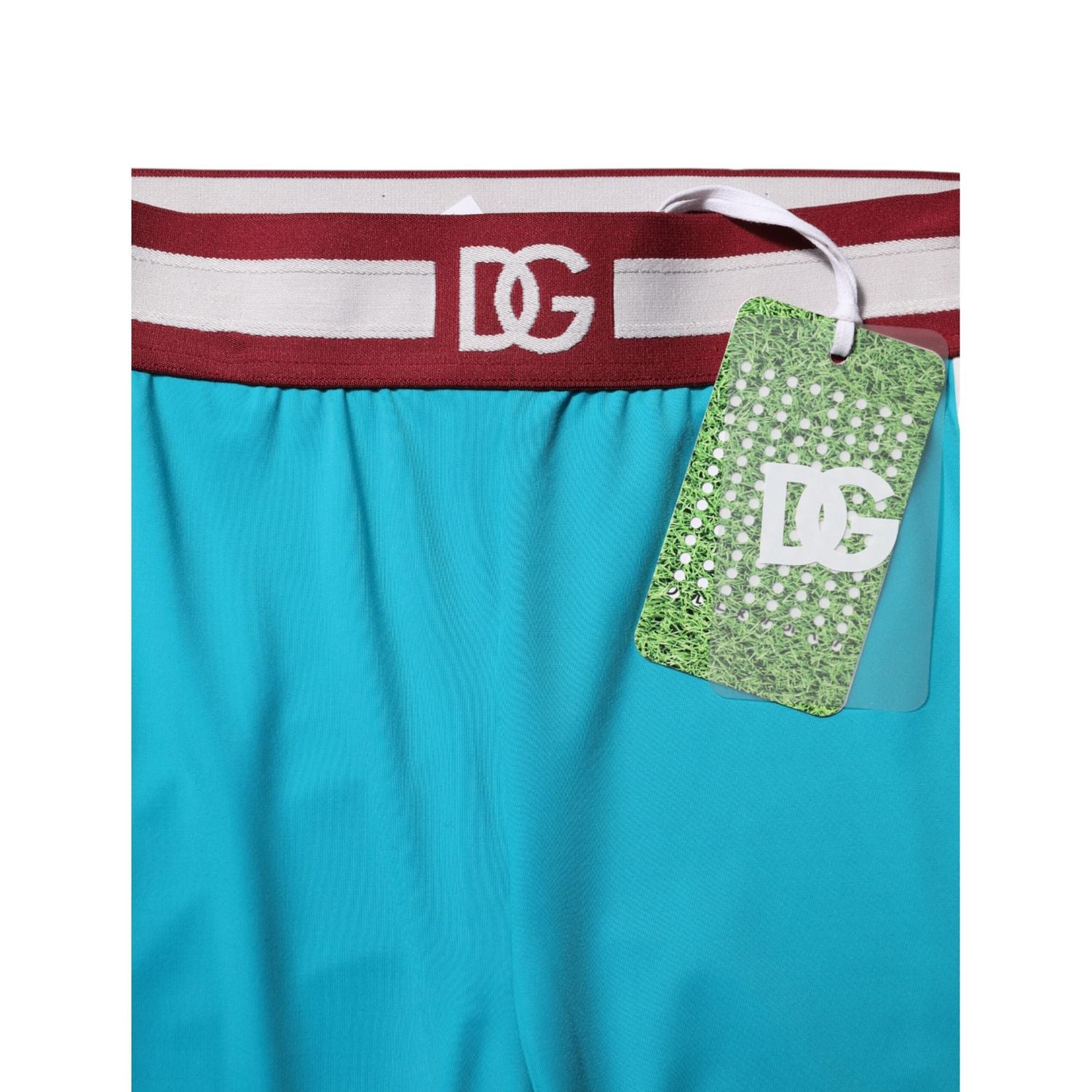 Dolce & Gabbana Blue Nylon Slim Fit Cropped Leggings Pants