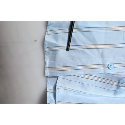 Dolce & Gabbana Blue Striped MARTINI Long Sleeve Dress Shirt
