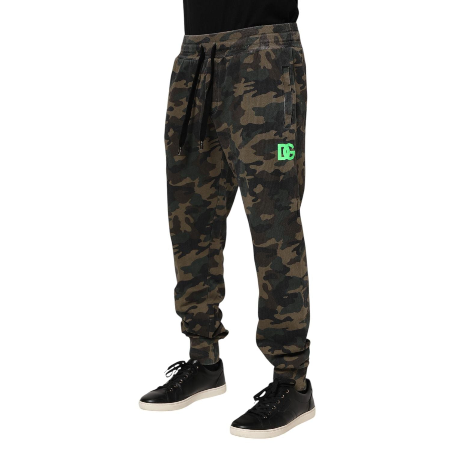 Dolce & Gabbana Brown Camouflage Cotton Men Jogger Pants