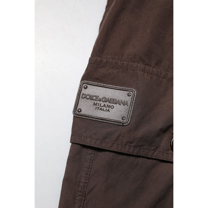 Dolce & Gabbana Brown Cotton Cargo Jogger Men Pants
