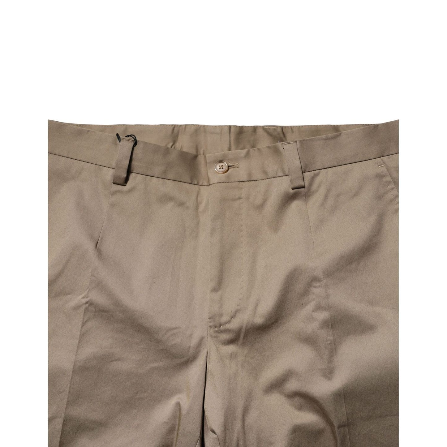 Dolce & Gabbana Brown Cotton Tapered Men Formal Pants