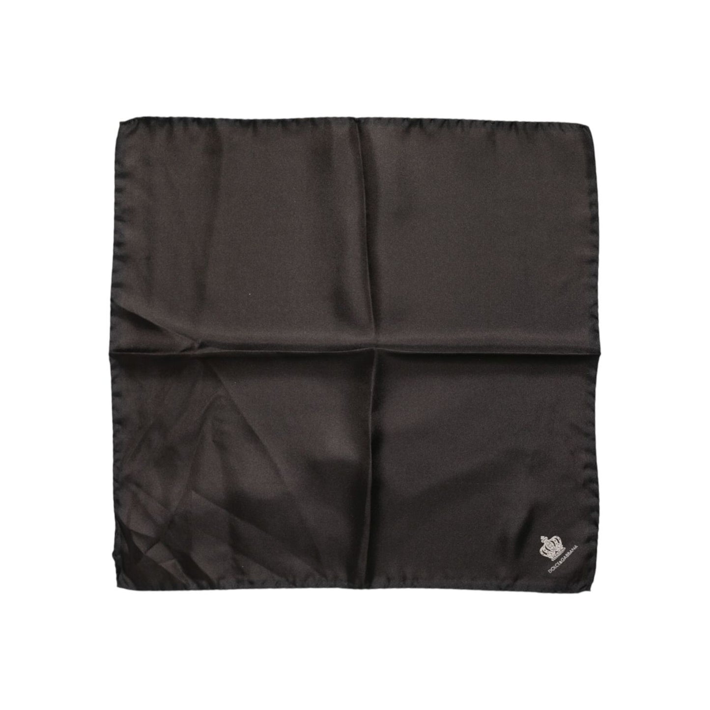 Dolce & Gabbana Brown DG Crown Silk Square Men Foulard Scarf
