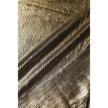 Dolce & Gabbana Gold Round Neck Long Sleeve Pullover Top