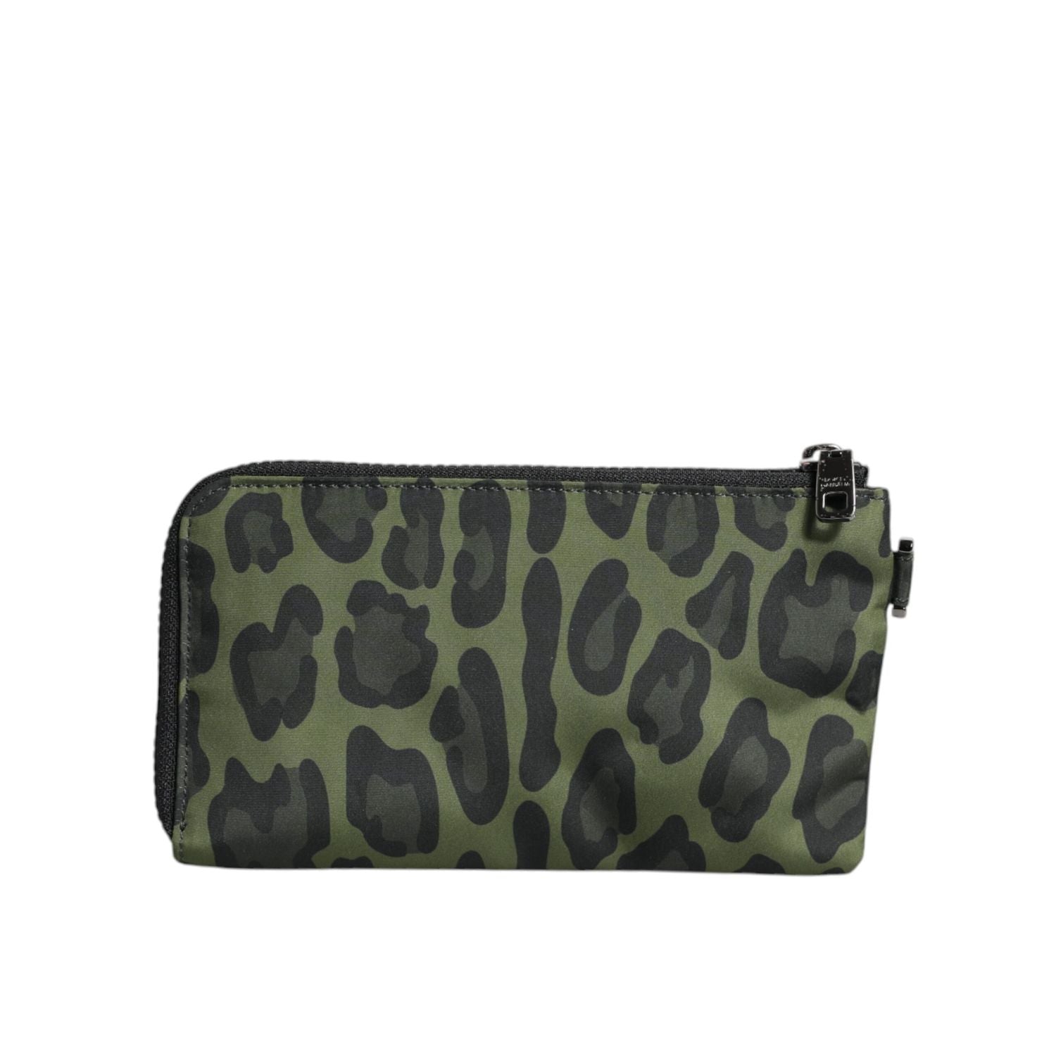 Dolce & Gabbana Green Leopard Leather Logo Plaque Multifunctional Kit Bag