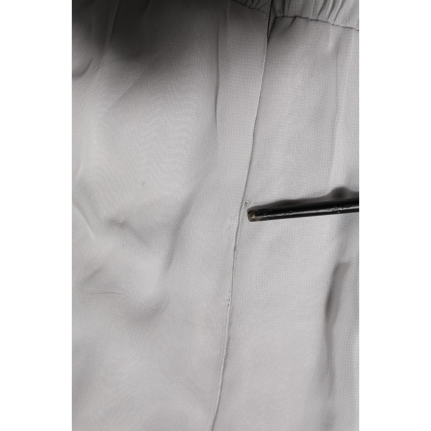 Dolce & Gabbana Grey Pleated Maxi Long Sleeve Silk Blend Gown Dress