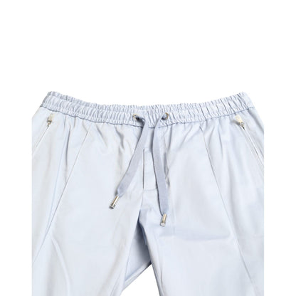 Dolce & Gabbana Light Blue Cotton Stretch Jogger Pants