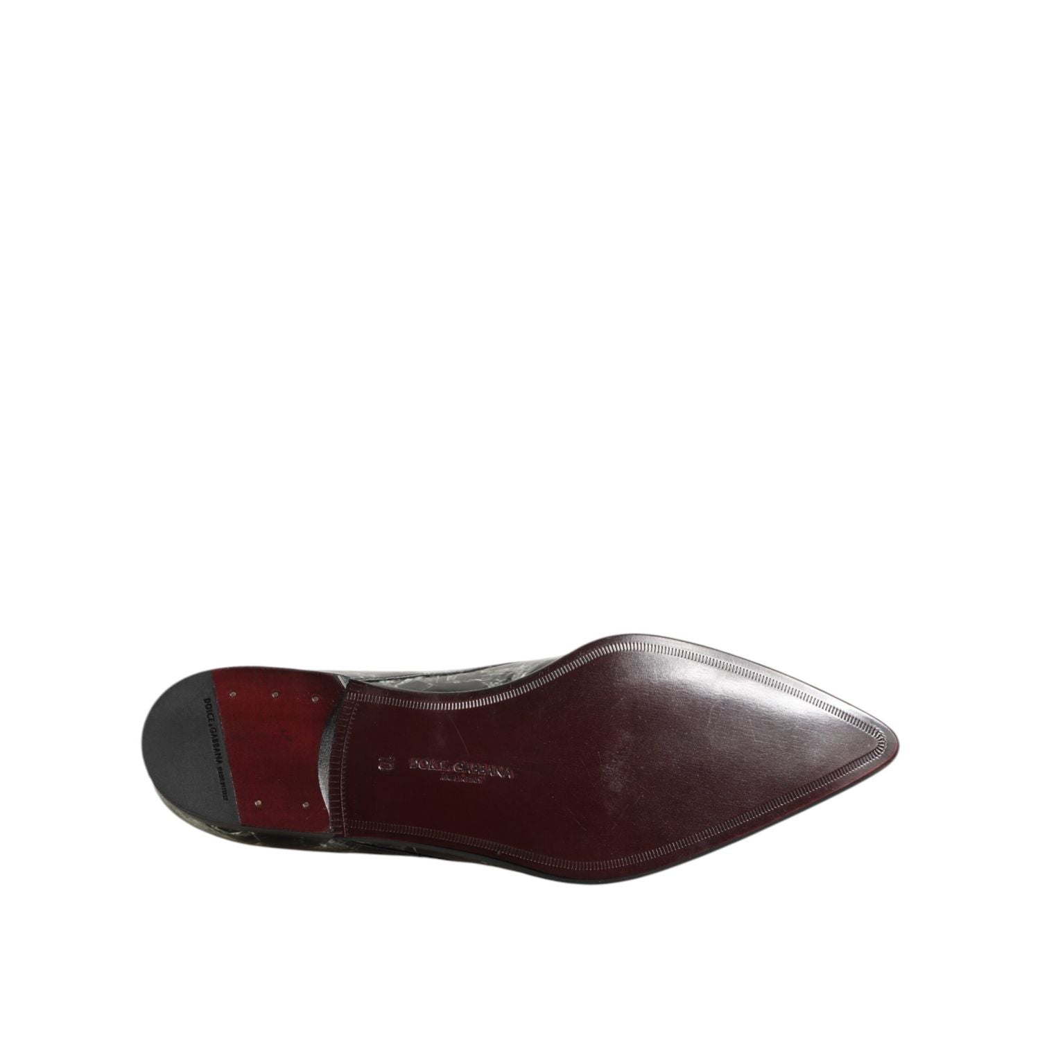 Dolce & Gabbana Marbled Pattern Dress Lace Up Derby Shoes