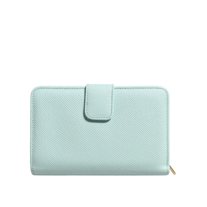 Dolce & Gabbana Mint Green Leather Bifold Continental Clutch Wallet