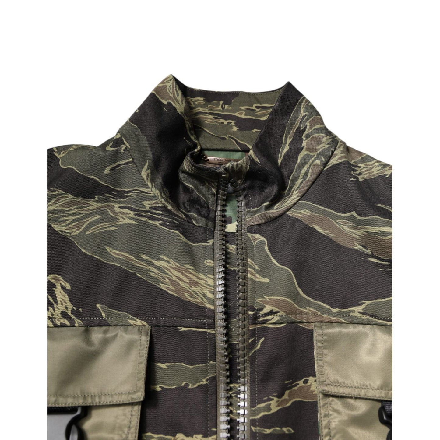 Dolce & Gabbana Multicolor Camouflage Cotton Bomber Jacket