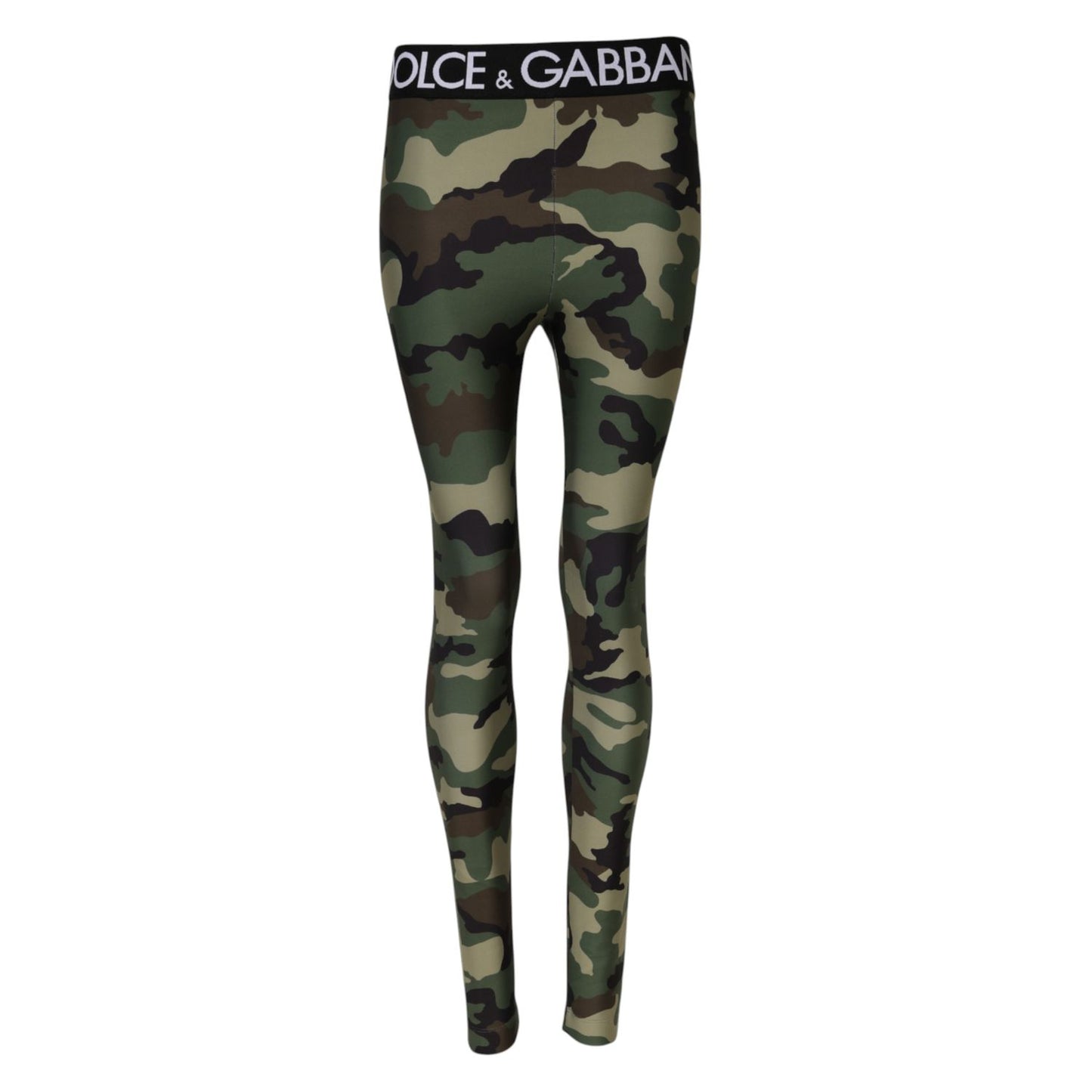 Dolce & Gabbana Multicolor Camouflage DG Waist Leggings Pants