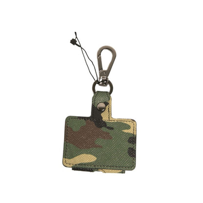 Dolce & Gabbana Multicolor Camouflage Leather Metal Airpods Case