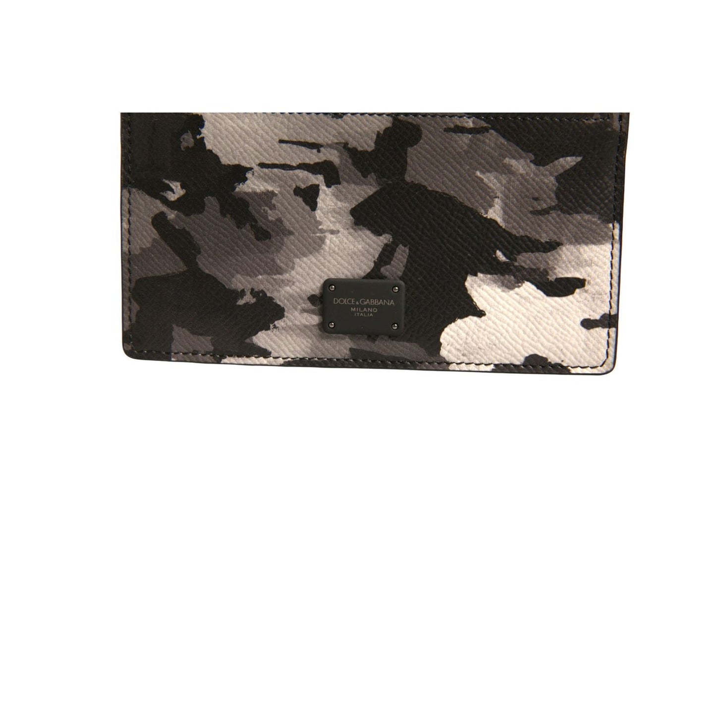 Dolce & Gabbana Multicolor Camouflage Logo Plaque Coin Purse Wallet