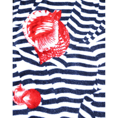 Dolce & Gabbana Multicolor Stripes Seashells Beach Towel