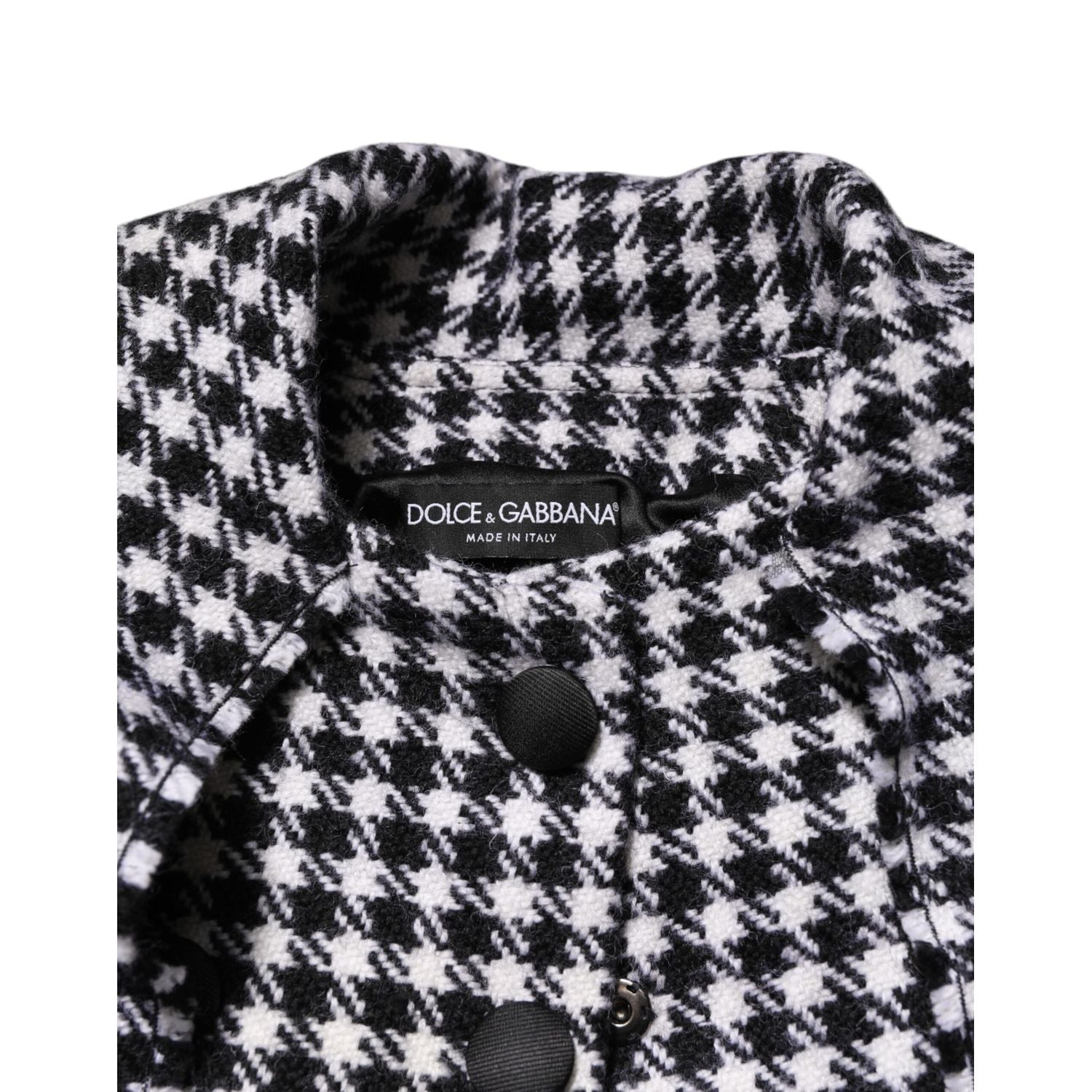 Dolce & Gabbana Multicolor Wool Monochrome Patterned Jacket