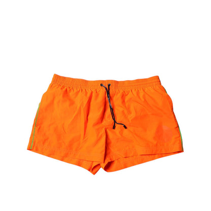 Dolce & Gabbana Orange Polyester Beachwear Shorts 2Pc Swimwear
