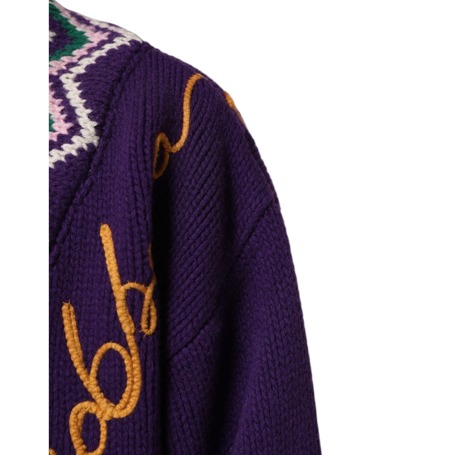Dolce & Gabbana Purple Wool DG Logo Men Knit Pullover Sweater
