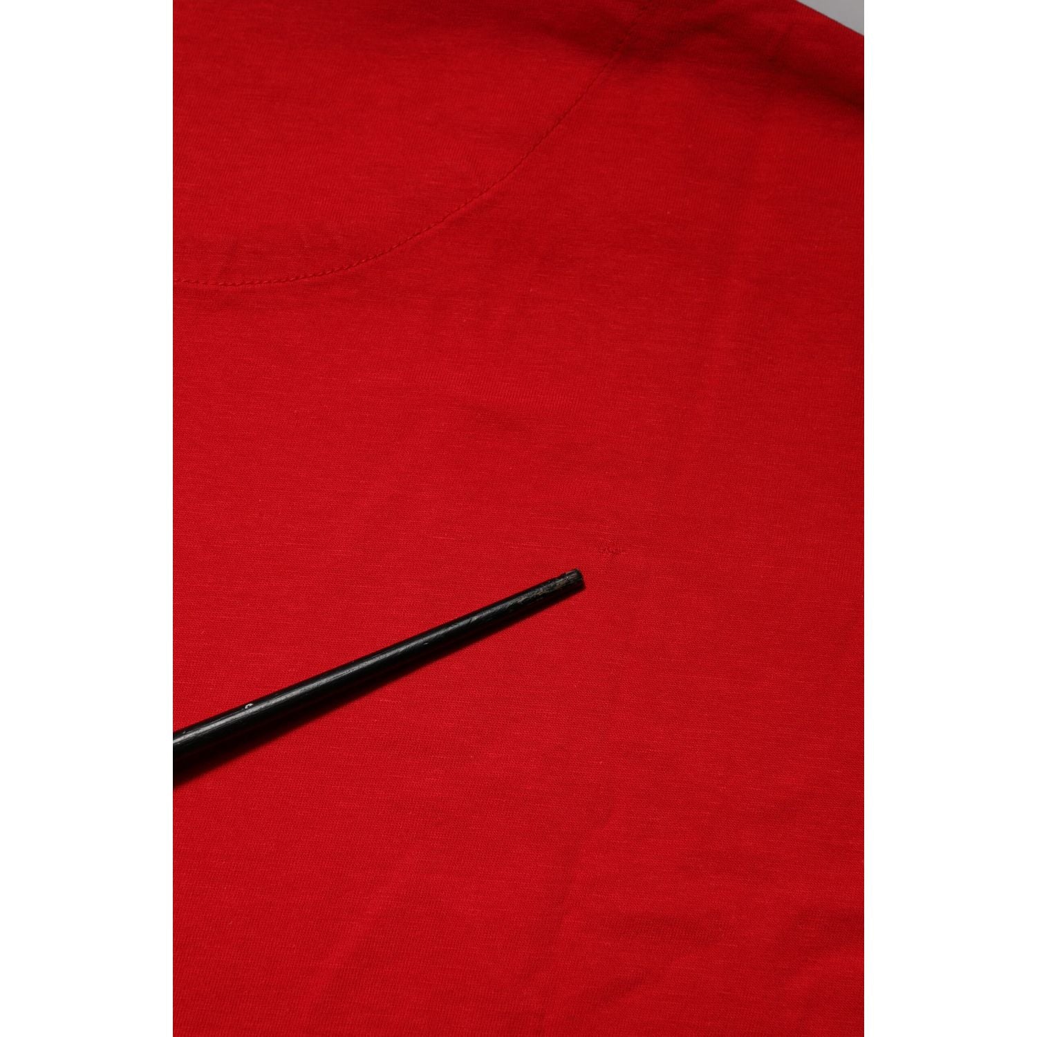 Dolce & Gabbana Red Crew Neck Short Sleeves Tee T-shirt