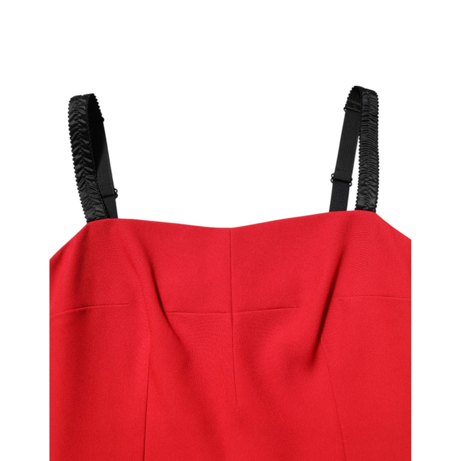 Dolce & Gabbana Red Stretch Bodycon Sheath Knee Length Dress