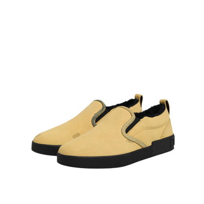 Dolce & Gabbana Yellow Cotton Low Top Slip On Sneakers Shoes Dolce & Gabbana