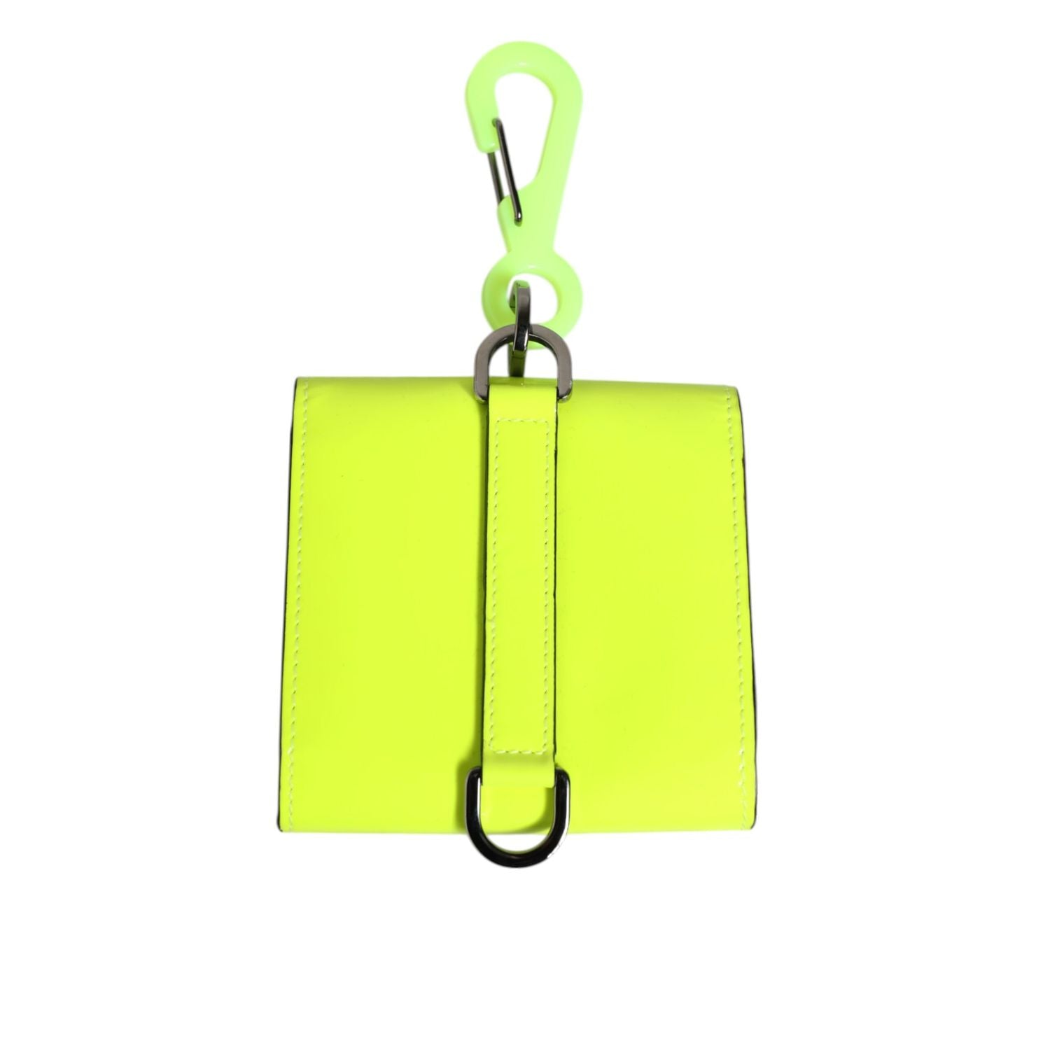 Dolce & Gabbana Yellow Green Bifold DG Logo Neck Strap Cardholder Wallet