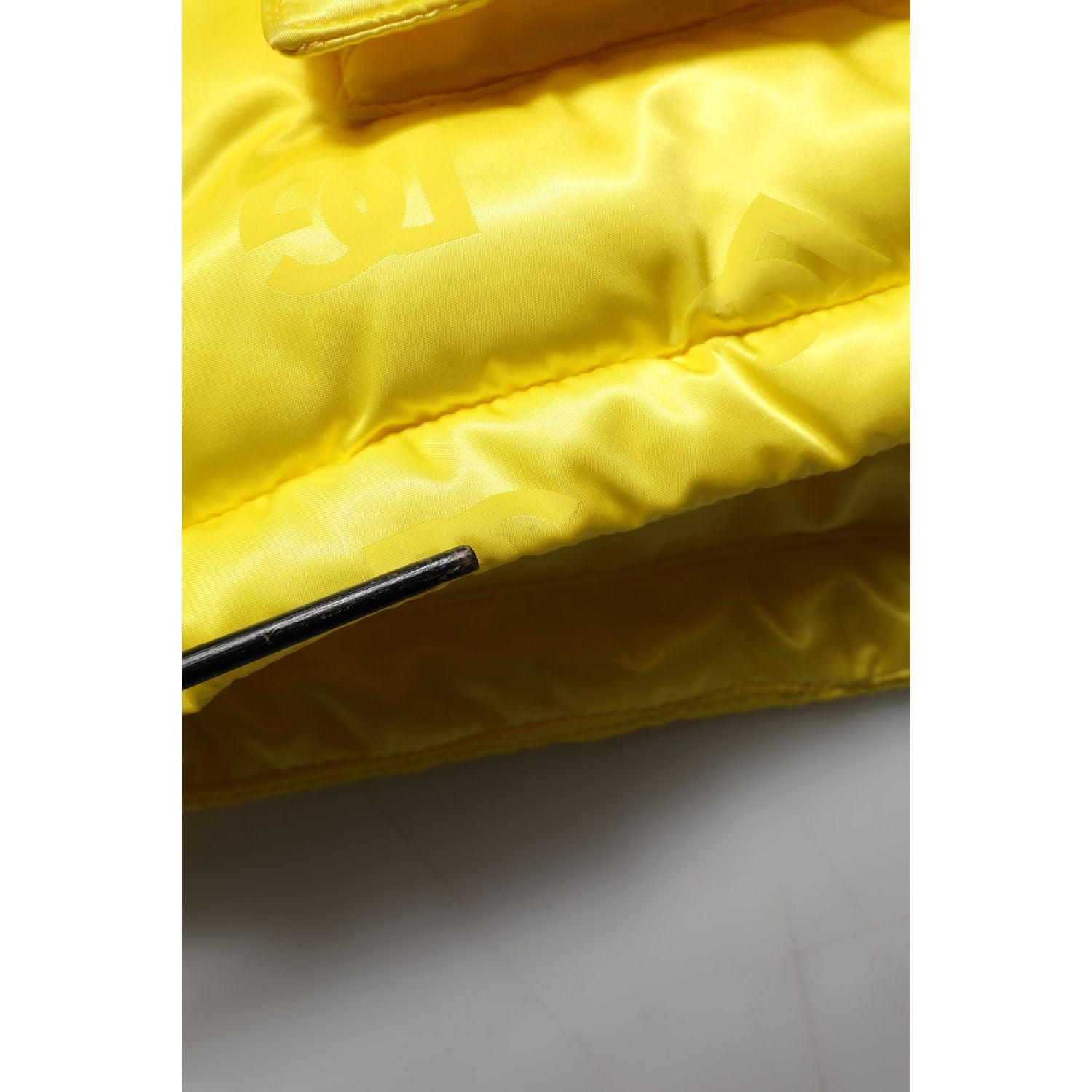 Dolce & Gabbana Yellow Nylon Logo Puffer Bomber Men Jacket