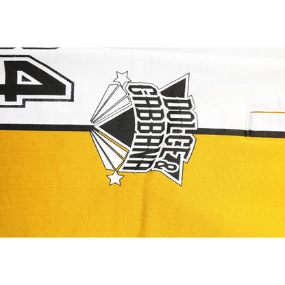 Dolce & Gabbana Yellow Print Cotton Drawstring Jogger Pants