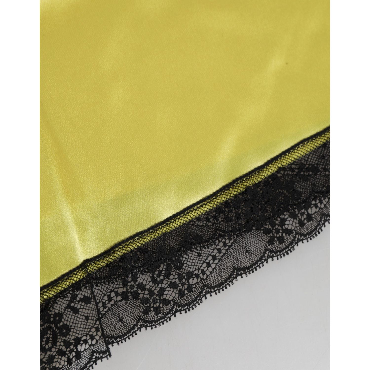 Dolce & Gabbana Yellow Satin Silk Mid Waist Underwear Shorts