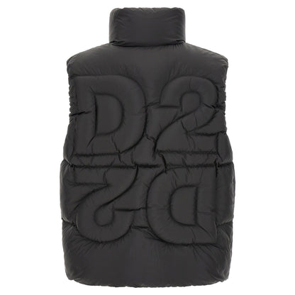 Dsquared² Black Polyester Sleeveless Jacket