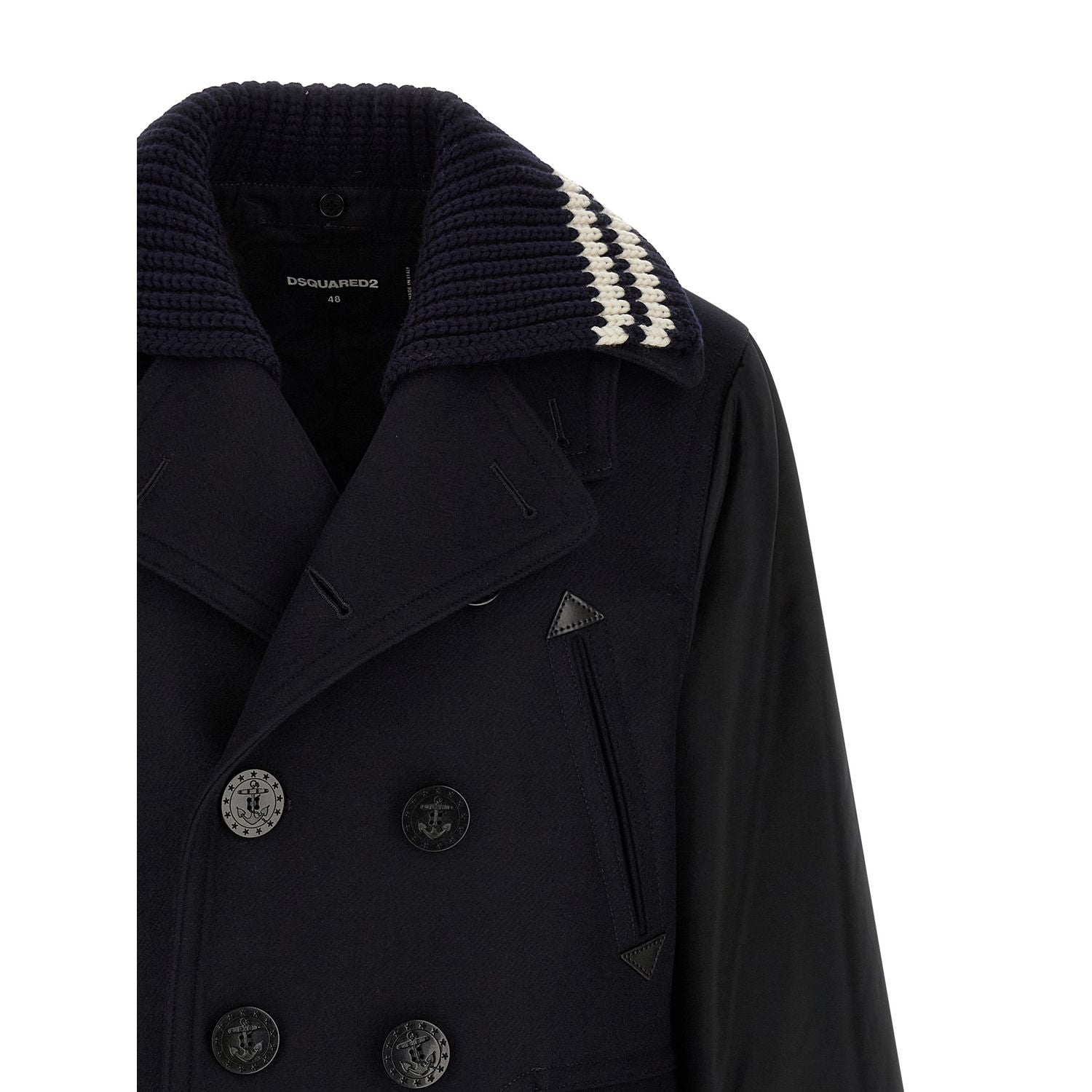 Dsquared² Blue Wool Coat
