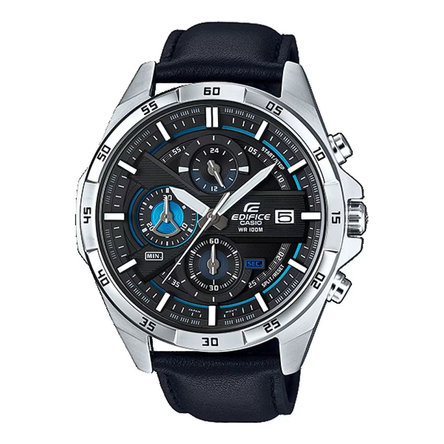 CASIO EDIFICE Mod. MULTILAYER CHRONOGRAPH LEATHER - BLACK BLUE WATCHES CASIO EDIFICE