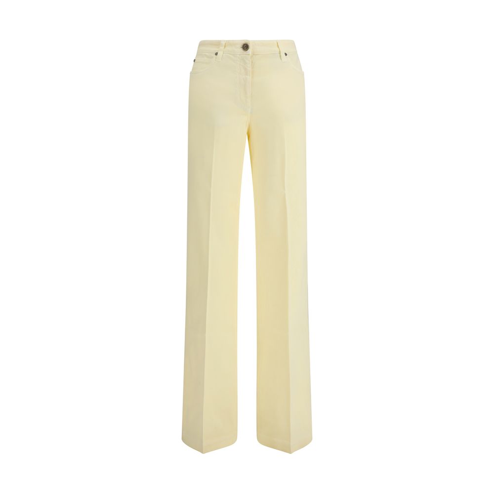Etro Bicolor Cotton Straight-Leg Jeans